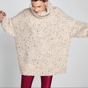 zara oversized knit sweater